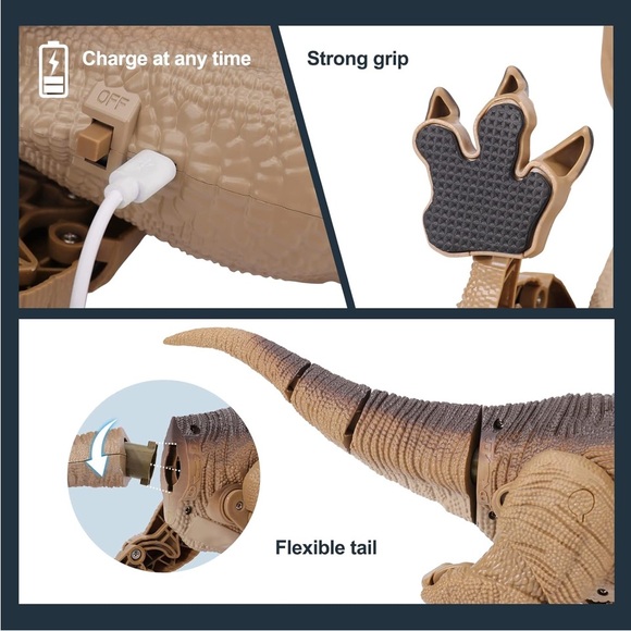 VERTOY Remote Control Dinosaur.. Roaring, Spray, Light, Touch Sensing(NWT) - Picture 3 of 8